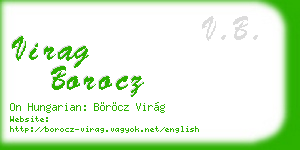 virag borocz business card